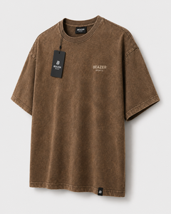 บริการ OEM เสื้อยืดสีดำถักทรงโอเวอร์ไซส์สำหรับผู้ชาย คุณภาพพรีเมียม สไตล์สตรีทแวร์ วินเทจ ทรงปกติ ล้างสีแบบแอซิดวอช จำหน่ายจำนวนมาก - Product Image 3