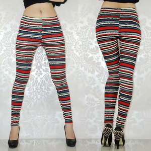 Leggings rayés pour femmes, taille haute, moulants, imprimés, pour le sport, la gym, le fitness, le yoga, effet push-up, style décontracté - Product Image 4