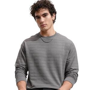 Sweatshirts d'hiver en polaire unie personnalisés en gros coupe régulière poids lourd 100% coton manches longues pull à col rond - Product Image 3