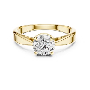 Bague de fiançailles classique en moissanite taille ronde, en argent sterling 925, solitaire, pour mariage, promesse, bijoux de soirée pour femme - Product Image 6