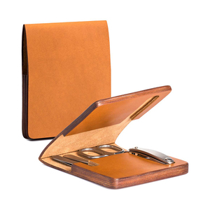 New Arrival Compact Manicure <b>Tool</b> Set with Nail Scissors Clipper Nail File Pocket <b>Leather</b> Case for Travel Grooming - Product Image 6