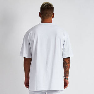 Wholesale 200gsm Heavy Cotton Unisex Plus Size Breathable t Shirt Blank <b>White</b> <b>Tee</b> Loose Fit Made Bangladesh Factory Price High - Product Image 5