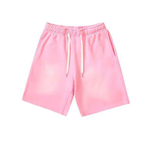 Shorts de survêtement délavés pour hommes, taille élastique, en toile légère, coupe confortable, décontracté, été, écologique, imperméable, respirant, pour la gym - Product Image 3
