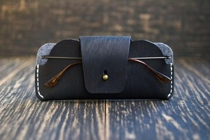 Étui à lunettes de soleil de luxe en cuir pleine fleur vintage, résistant à l'eau, léger, durable, avec doublure douce, protection pour lunettes, vente en gros - Product Image 5