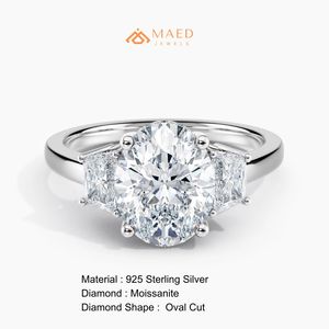 Bague à trois pierres en moissanite pour femme, couleur or rose, bijoux de fiançailles et d'anniversaire, élégante pour un usage quotidien, style luxueux - Product Image 6