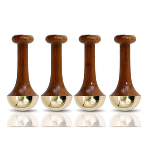 Natural Crafts kansa <b>wands</b> Face and body <b>massage</b> double sided with wooden handle Acacia wood - Product Image 5
