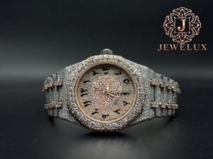 Reloj de Hombre Moderno de Acero Inoxidable con Diamantes Moissanite, Joyería de Lujo para Venta al por Mayor y Minorista - Product Image 4
