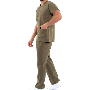 Conjuntos de Uniformes Médicos Unisex para Hombres y Mujeres, 100% Algodón, Ropa de Trabajo para Hospital, Blusas y Pantalones Clínicos, Conjuntos de Uniformes con Logotipo Personalizado al por Mayor - Product Image 3