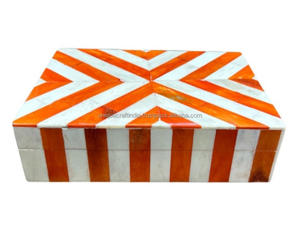 Caja de Recuerdos de Cuerno de Búfalo Ecológica y de Lujo Moderna, con Incrustaciones Intrincadas de Cuerno Animal, Pulida, Cuadrada, Clásica, para Guardar Joyas - Product Image 4