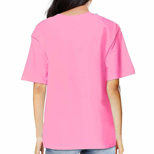 เสื้อยืดผู้หญิงผ้าฝ้าย 100% สีพื้น นุ่มสบาย สไตล์ลำลอง ทรงโอเวอร์ไซส์ แขนสั้น สำหรับฤดูร้อน - Product Image 3