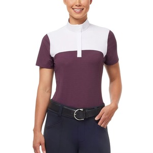 Nouvelle Collection : Sous-vêtements d'équitation pour femmes à manches courtes, vêtements d'équitation brodés et imprimés, chemises de concours d'équitation pour femmes - Product Image 1