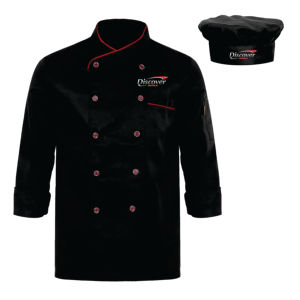 Vestes de chef unisexes personnalisées à manches longues en tissu pour restaurant, bar, cuisine, uniformes de cuisinier, serveur, boulangerie, café, polyester - Product Image 2