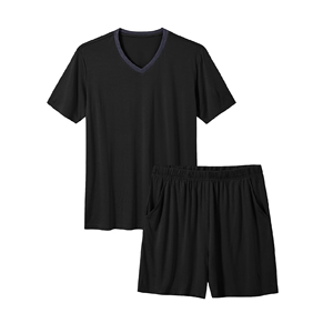 Conjunto de Camiseta y Pantalones Cortos de Verano para Hombre, Diseño Personalizado, Cuello en V, Manga Corta, Poliéster/Spandex Ecológico, Azul Marino, Marca Personalizada BD - Product Image 3