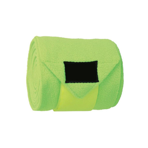 Bandages de protection pour jambes de cheval en polaire de couleur unie pour les soins équins Vert - Product Image 3