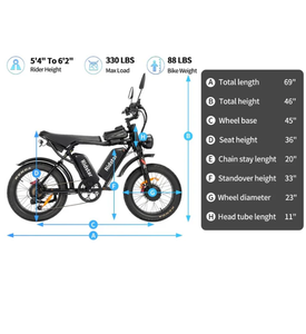 MEJOR OFERTA 2026 Motocicleta Eléctrica Todoterreno con Neumáticos Anchos Negros, Luz LED Delantera, 1001-2000W >80km/h - Product Image 6