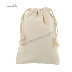 Dây Kéo Bông Túi Tùy Chỉnh Logo Nhà Máy Made Bán Buôn Đôi Chuỗi Sinh Thái Hữu Cơ Bông Vải Vẽ Chuỗi Túi Mềm Bền - Product Image 1