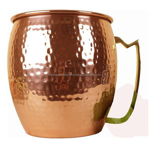 Taza de cobre martillada de alta calidad con asa y acabado pulido para beber y uso en la cocina, taza de cobre a prueba de fugas - Product Image 4