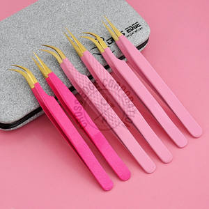 แหนบปลายโค้งงอไฟเบอร์คุณภาพสูงแหนบขนตาปลอมปริมาณ90องศาสำหรับแฟนๆ - Product Image 1