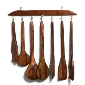 ช้อนไม้เนื้อแข็งทนทาน เป็นมิตรกับสิ่งแวดล้อม สำหรับทำอาหาร ตัก คลุก ผสม อาหาร ใช้ในบ้านและร้านอาหาร - Product Image 1