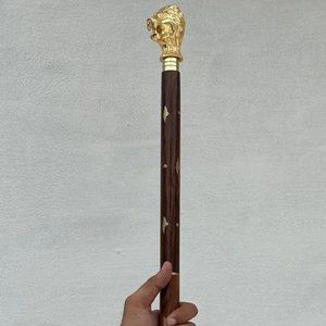 Professional Designer Vintage Brass Head Wooden Handle Walking Cane Antique Style Brass Head Walking Canes - Product Image 2