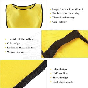 Custom Design Lightweight Athletic Wear <b>Soccer</b> Training Bibs For Men Women And Youth With Comfortable Mesh Material - Product Image 5