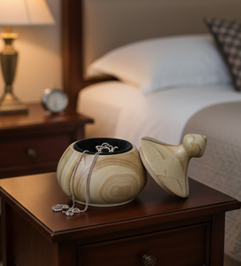 Azucarero de Jaspe con Tapa, Hecho a Mano - Recipiente Decorativo de Piedra Natural para Cocina de Lujo y Decoración Elegante del Hogar - Product Image 3