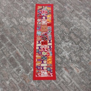 Boho Patchwork Embroidered <b>Table</b> <b>Runner</b>, Colorful Rustic Dining Decor, Farmhouse <b>Table</b> cover - Product Image 3
