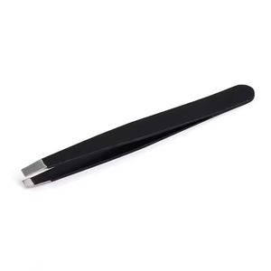 Custom Logo Durable Stainless Steel Eyebrow Tweezers Slanted Tip Beauty <b>Makeup</b> <b>Tool</b> Private Label Supplier - Product Image 6