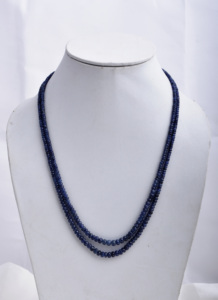 Perles facettées de saphir bleu naturel pour la création de bijoux fins, collier en pierres précieuses - Product Image 3