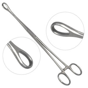 Pinzas de Esponja con Bloqueo, Manuales, Reutilizables, de Acero Inoxidable, Rectas, Instrumento Quirúrgico para Uso Médico - Product Image 1