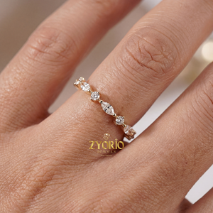 Bague de fiançailles et de mariage pour femme en or rose plaqué rhodium, zircon taille ovale, solitaire à griffes, halo, certifiée IGI, cadeau, fête - Product Image 2