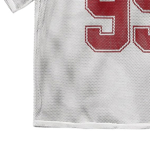 Maillot de football américain rétro personnalisé sublimé en gros, coupe courte, style streetwear, surdimensionné, en maille - Product Image 4