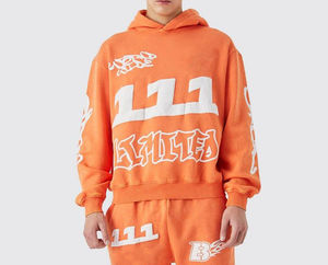 Conjunto de Sudadera y Pantalones Deportivos Personalizados para Invierno, Ligeros y Ecológicos, Estilo Urbano, Talla Grande para Hombre, Dos Piezas, OEM - Product Image 3