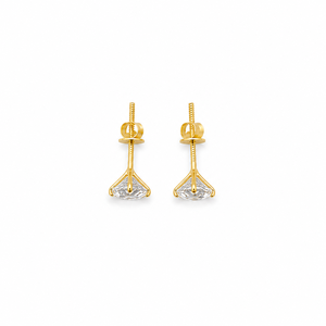 Pendientes de Oro Sólido de 18 Quilates con Moissanita de Corte Trillón, Ligeros, para Mujer, Acabado Pulido, Minimalistas, para Bodas y Fiestas, Marca Namivaa - Product Image 5