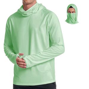 เสื้อฮู้ดตกปลาคุณภาพสูง ปรับแต่งได้ตามต้องการ สำหรับผู้ชาย พิมพ์ลายแบบซับลิเมชั่น ไซส์ใหญ่ UPF 50+ ระบายอากาศได้ดี แห้งเร็ว MOQ ต่ำ - Product Image 1