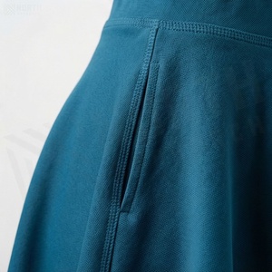 Mini-jupe trapèze pour femme, couleur unie, taille élastique, respirante, style sportif, bleu sarcelle - Product Image 5