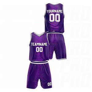 Camiseta de Baloncesto Reversible Morada Halftone para Entrenamiento, Cuello en V, Sin Mangas, Sublimada para Equipo - Product Image 3