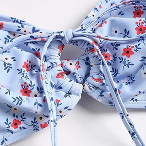 Ensemble de bikinis confortables pour femmes fabriqués au Pakistan, nouvelle arrivée, ensemble 2 pièces avec décolleté en V et motifs, prix bas, sur mesure - Product Image 4