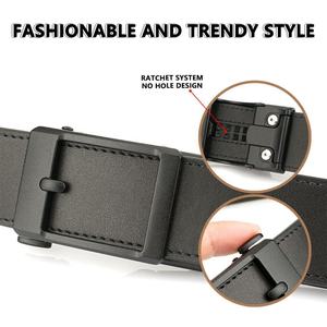 Ceinture en cuir de vachette véritable de qualité supérieure pour homme, classique, décontractée, boucle en acier, longueur réglable, écologique, résistante - Product Image 2