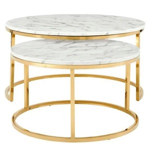 Factory Custom Modern Living Room Furniture Gold Stainless Steel <b>Coffee</b> <b>Table</b> <b>Sets</b> Home Furniture living room - Product Image 2