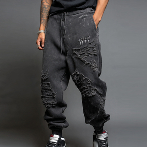 Pantalon de jogging en molleton pour homme, style streetwear hiver, avec cordon de serrage à la taille, respirant et confortable, de haute qualité - Product Image 1