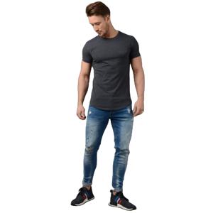 Camiseta de manga corta para hombre, prenda personalizada de gran tamaño, con dobladillo curvado largo extendido - Product Image 5