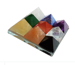 Meilleures ventes en 2024, pyramide à neuf chakras, grossiste et fabricant de produits en cristal, plaque de pierre de chakra - Product Image 2