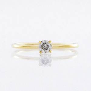 0.20 CT Lab Grown VVS2 IGI Certified <b>Diamond</b> Engagement <b>Ring</b> in 18K Gold | Trendy Minimalist Bridal Jewelry - Product Image 3