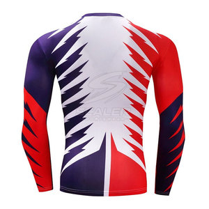 Chemise de fitness extérieure à haute élasticité UPF50+ en Spandex/Polyester pour homme, manches longues, Rash Guard BJJ pour une mobilité et un confort flexibles - Product Image 3