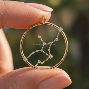 Virgo Wisdom Code - Colgantes y Amuletos Finos con Diamantes Cultivados en Laboratorio, Colgante del Zodíaco de Agosto, Pieza de Moda Celestial - Product Image 2