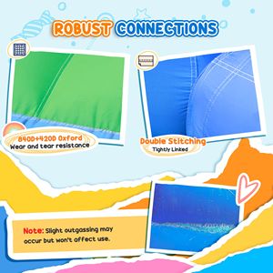 Scivolo d'Acqua Gonfiabile con Soffiatore da 550W, Grande Trampolino, Piscina con Spruzzi, Canestro da Basket, Freccette, Attrezzature per Divertimento Acquatico - Product Image 5
