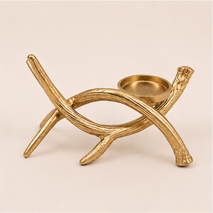 Luxury Gold Antler Aluminum Candle Holder Rustic Metal Pillar <b>Stand</b> For Wedding Centerpieces and Modern Home Tabletop Decor - Product Image 5