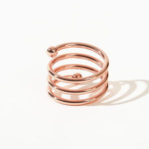 Anneau de serviette de Noël en métal or rose, élégant porte-serviettes en spirale pour la décoration de table festive et les dîners de fin d'année - Product Image 4