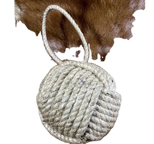 Butée de porte en corde de jute à nœud de singe (4 lb) Butée de porte en corde de jute Stores de porte de fenêtre entre le verre - Product Image 1